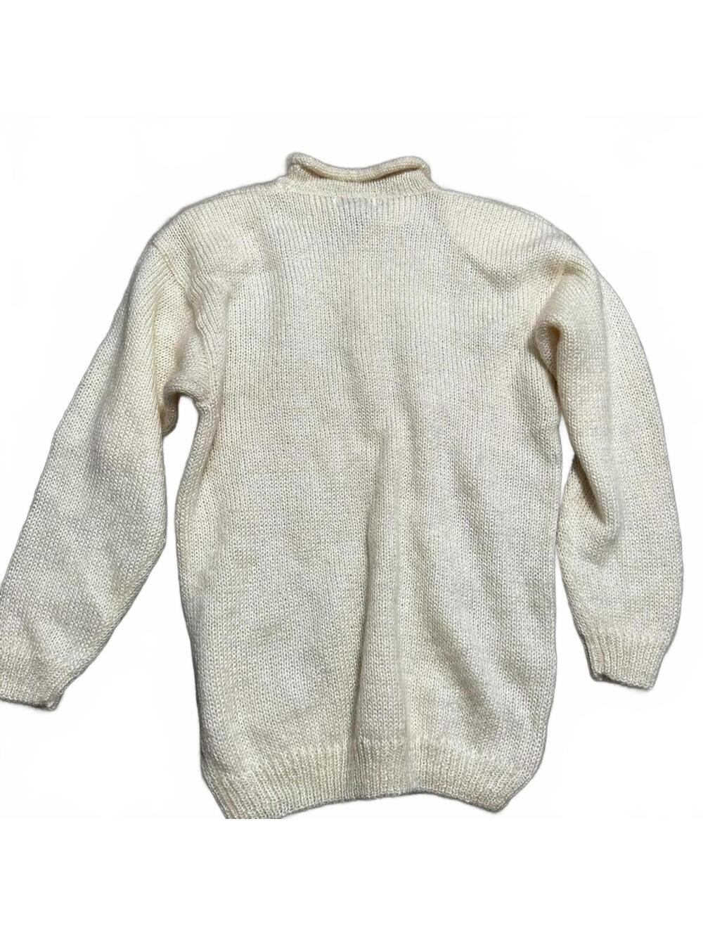 Vintage Cream Colored Mohair Sweater Size M - Picture 6 of 6